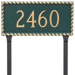 Franklin Rectangle One Line Address Sign Plaque with Stakes