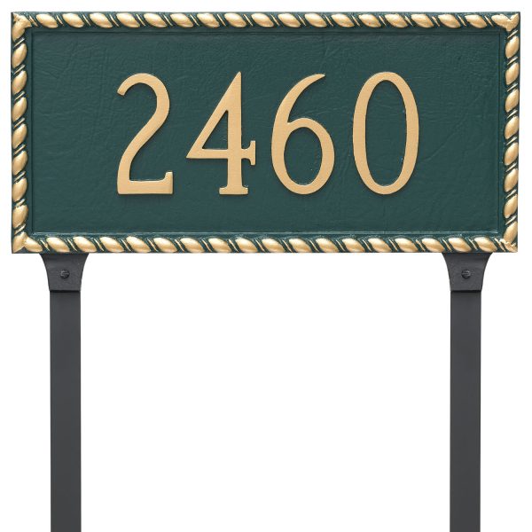 Franklin Rectangle One Line Address Sign Plaque with Stakes