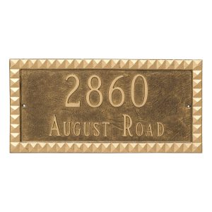 Cairo Rectangle Two Line Address Sign Plaque