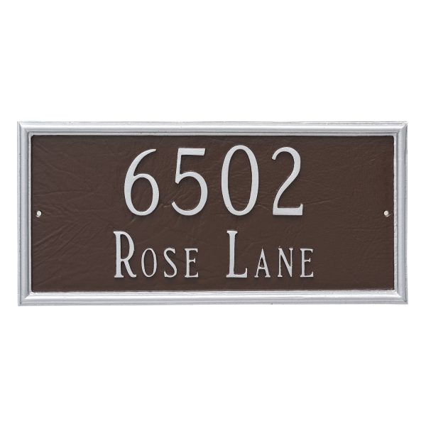 Melilla Rectangle Two Line Address Sign Plaque