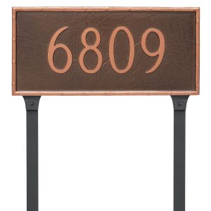 Washington Rectangle One Line Address Sign Plaque with Lawn Stakes
