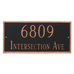 Washington Rectangle Two Line Address Sign Plaque