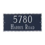 Lincoln Rectangle Two Line Address Sign Plaque