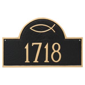 Ichthus Classic Arch Petite Address Sign Plaque