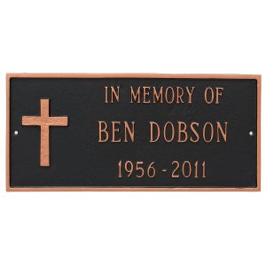 Rugged Cross Memorial Sign Plaque