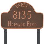Arch with Name Large Address Sign Plaque with Lawn Stakes