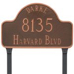 Arch with Name Standard Address Sign Plaque with Lawn Stakes