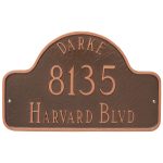 Arch with Name Large Address Sign Plaque