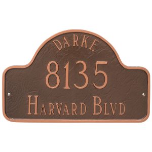 Arch with Name Standard Address Sign Plaque