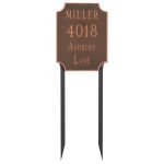 Waterford Multi Line Address Sign Plaque with Lawn Stakes