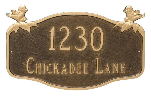 Chickadee Address Sign Plaque