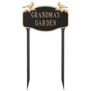 Cardinal Address Sign Plaque with Lawn Stakes