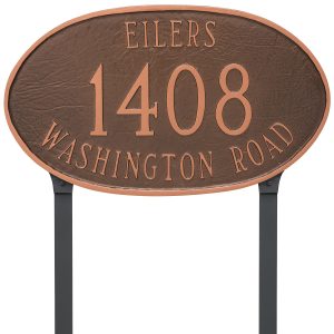 Montgomery Address Sign Plaque with Lawn Stakes