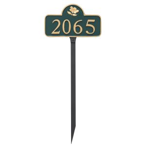 Springfield Arch Address Sign Plaque with Lawn Stake