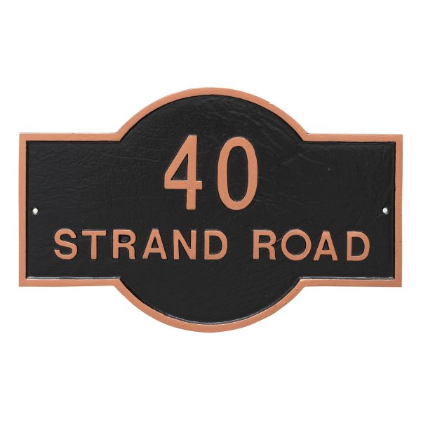 Canterbury Rectangle Two Line Standard Address Sign Plaque