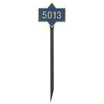 Piedmont Rectangle Petite Address Sign Plaque With Lawn Stake