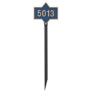 Piedmont Rectangle Petite Address Sign Plaque With Lawn Stake