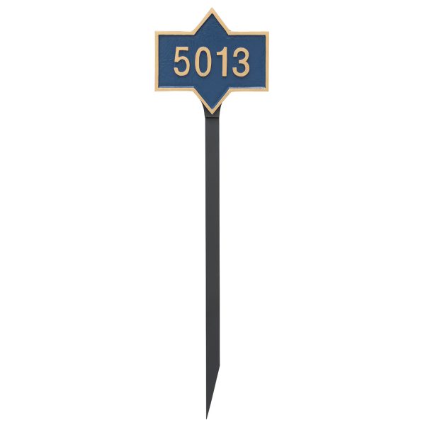 Piedmont Rectangle Petite Address Sign Plaque With Lawn Stake