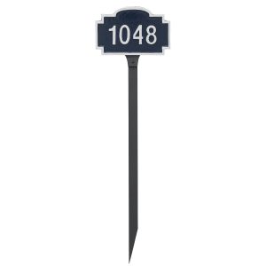 Chesterfield Petite Address Sign Plaque with Lawn Stake