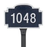 Chesterfield Petite Address Sign Plaque with Lawn Stake