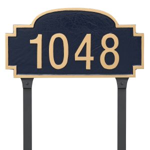 Chesterfield One Line Standard Address Sign Plaque with Lawn Stakes