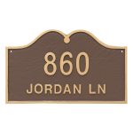 Hillsdale Arch Standard Two Line Address Sign Plaque