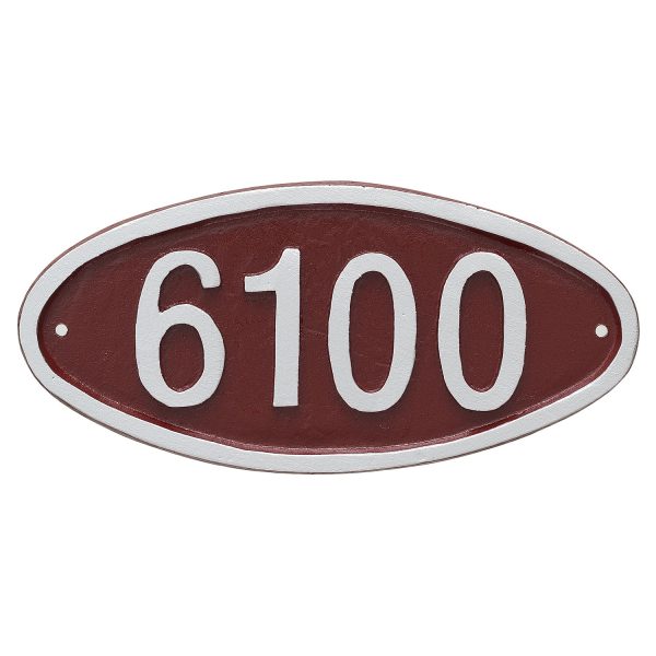 Wilshire Oval Petite Address Sign Plaque