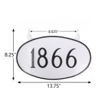 Double Sided Hanging Classic Oval Standard One Line Address Sign Plaque - Image 5