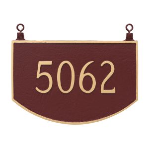 Double Sided Hanging Prestige Arch Address Sign Plaque