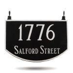 Double Sided Hanging Prestige Arch Two Line Address Sign Plaque