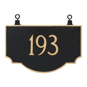 Double Sided Hanging Vanderbilt Address Sign Plaque