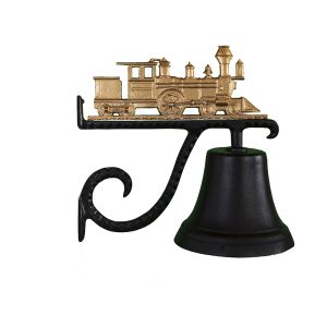 7.75" Diameter Cast Bell with Train Ornament