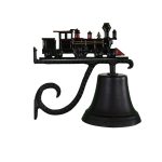 7.75" Diameter Cast Bell with Train Ornament