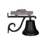 7.75" Diameter Cast Bell with Classic Car Ornament