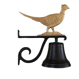 7.75" Diameter Cast Bell with Pheasant Ornament