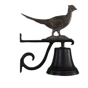 7.75" Diameter Cast Bell with Pheasant Ornament