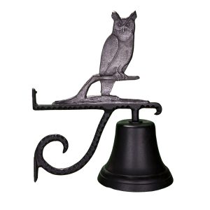 7.75" Diameter Cast Bell with Owl Ornament