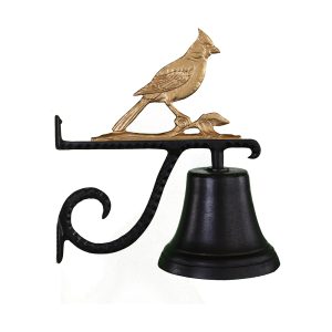 7.75" Diameter Cast Bell with Cardinal Ornament