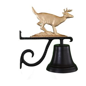 7.75" Diameter Cast Bell with Buck Ornament