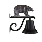 7.75" Diameter Cast Bell with Bear Ornament