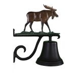 7.75" Diameter Cast Bell with Moose Ornament