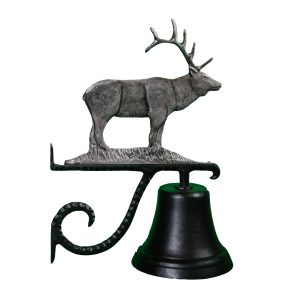 7.75" Diameter Cast Bell with Elk Ornament