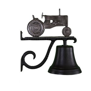 7.75" Diameter Cast Bell with Tractor Ornament