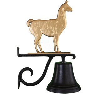 7.75" Diameter Cast Bell with Llama Ornament