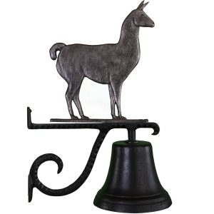 7.75" Diameter Cast Bell with Llama Ornament