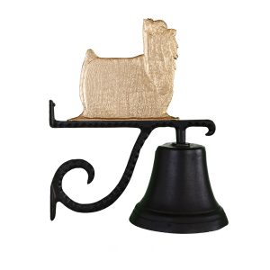 7.75" Diameter Cast Bell with Yorkshire Terrier Ornament