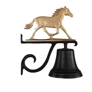 7.75" Diameter Cast Bell with Horse Ornament