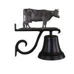 7.75" Diameter Cast Bell with Cow Ornament