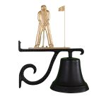 7.75" Diameter Cast Bell with Putter Ornament