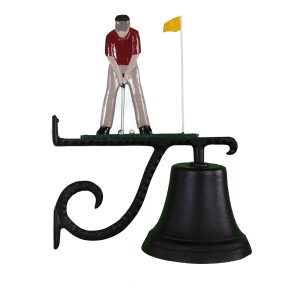 7.75" Diameter Cast Bell with Putter Ornament